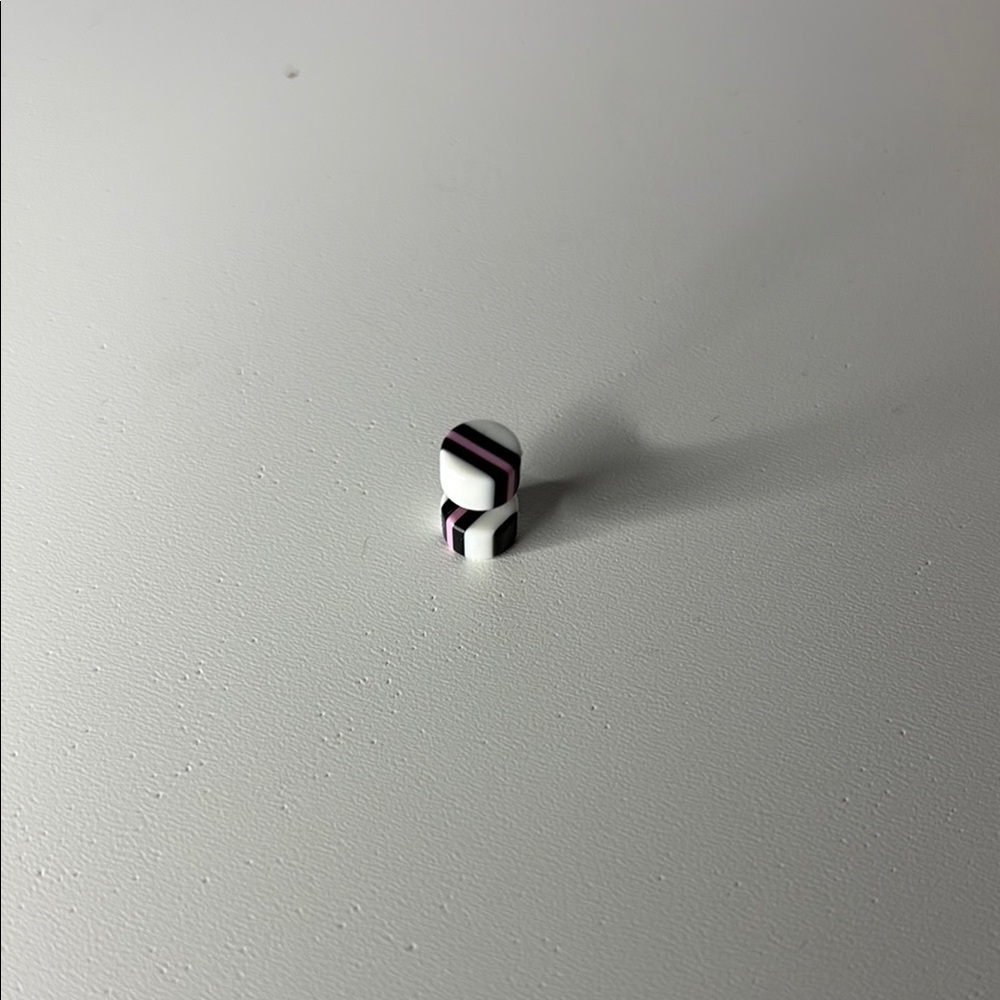 Striped Black and Pink Earring